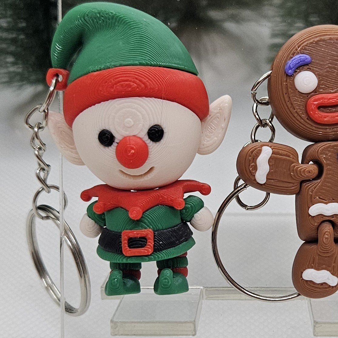 Porte-clés elfe de Noël articulé